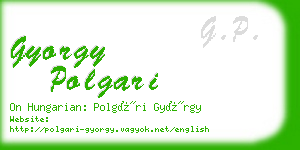 gyorgy polgari business card